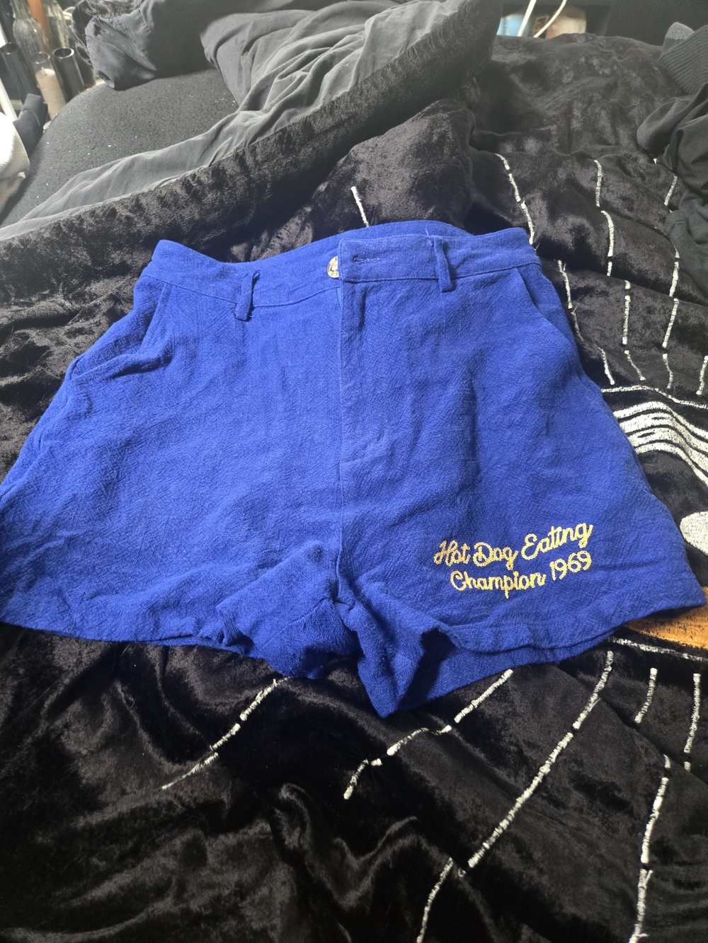 Fashion Brand Company Royal Blue Shorts Hot Dog Eating Champion